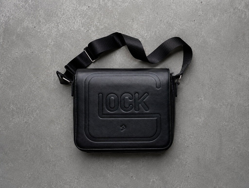 “Pistol Black” Messenger Bag