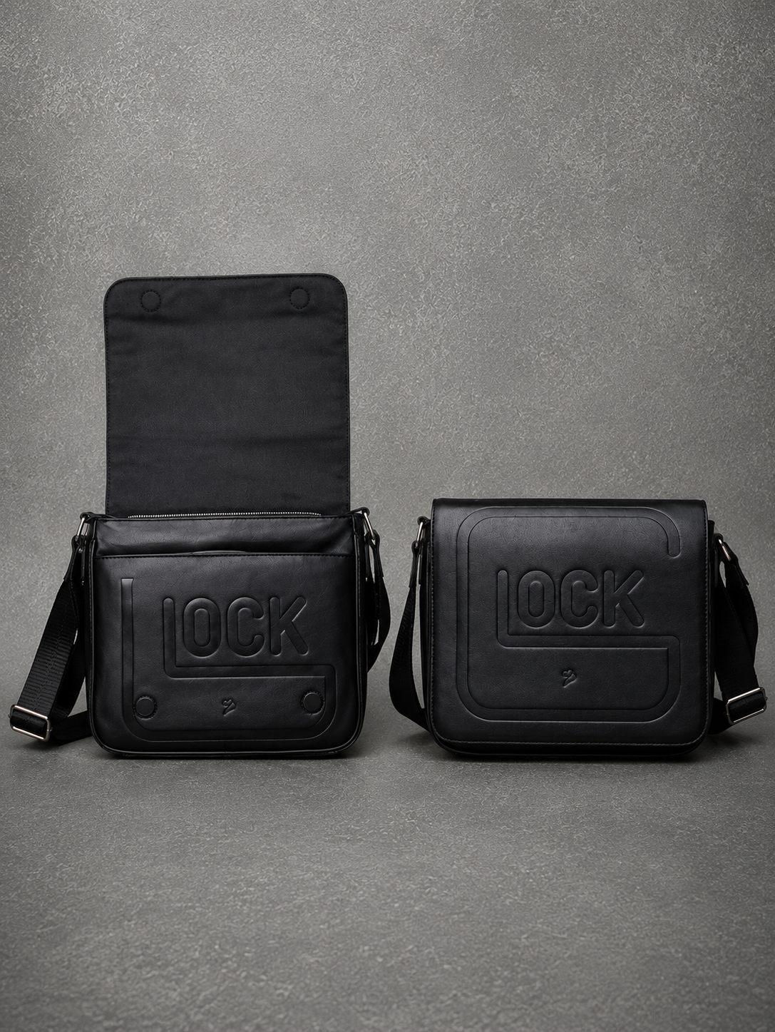 “Pistol Black” Messenger Bag
