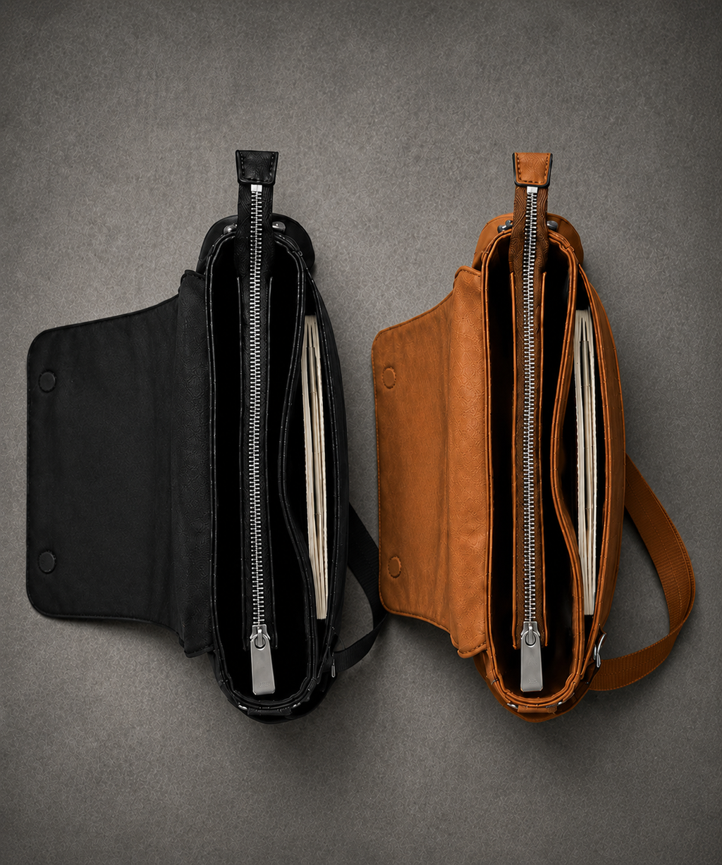 “Peanut Butter Brown” Messenger Bag
